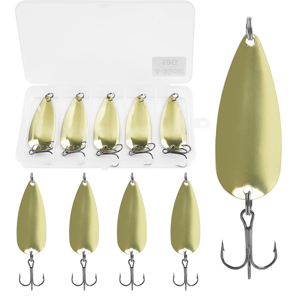 Fishing Hook Treble - 5Pcs Fishing Spoons Metal Fishing Lures