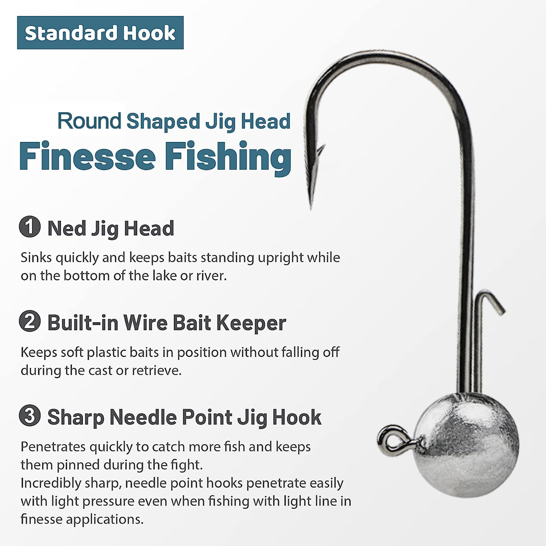 FishTrip 1~10pcs Ned Jig Heads - Fishing Hook Weedless review and price