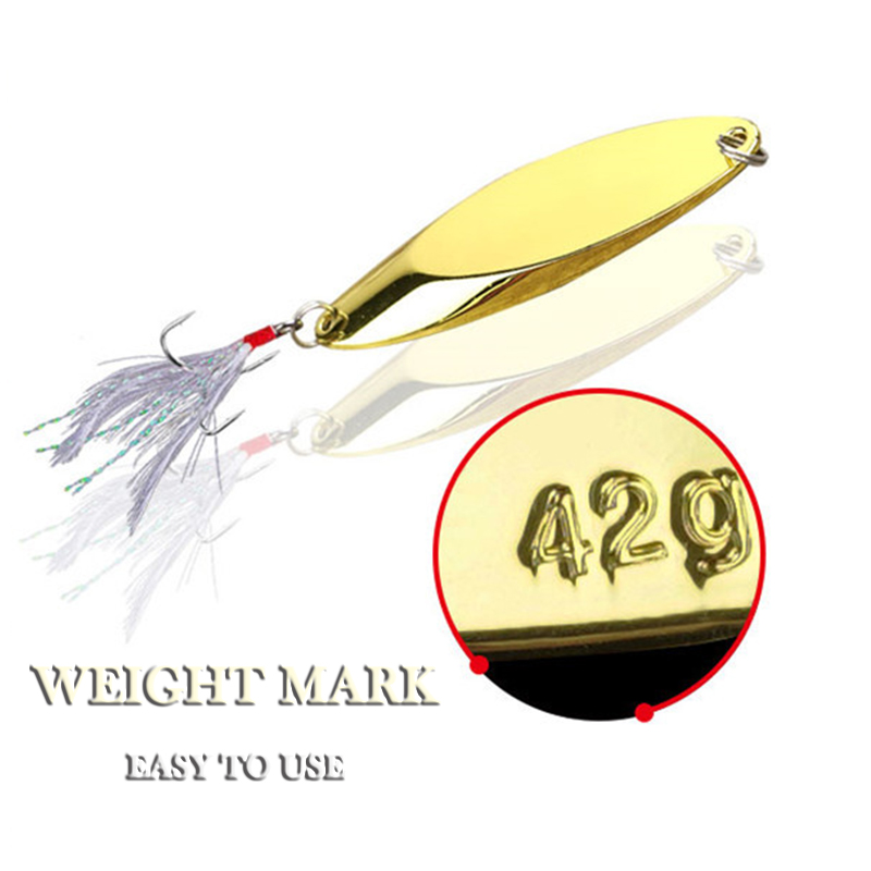 1pc 2.5g-35g Metal Spoon Lure  - Fishing Hook Treble review and price