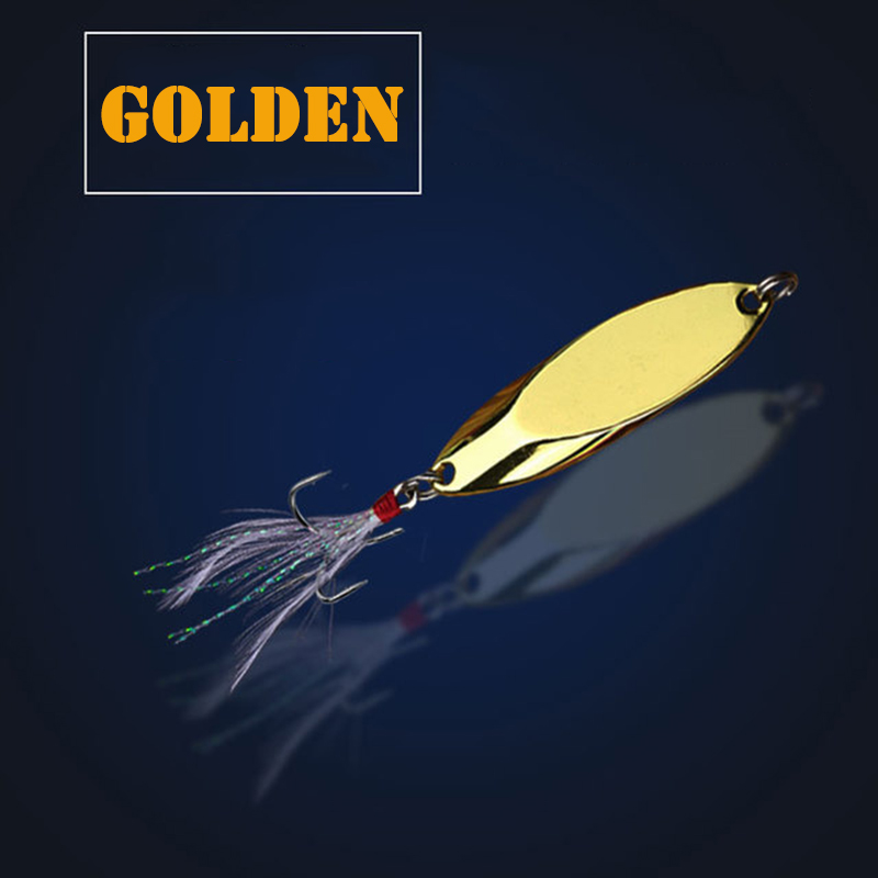 1pc 2.5g-35g Metal Spoon Lure  - Fishing Hook Treble review and price