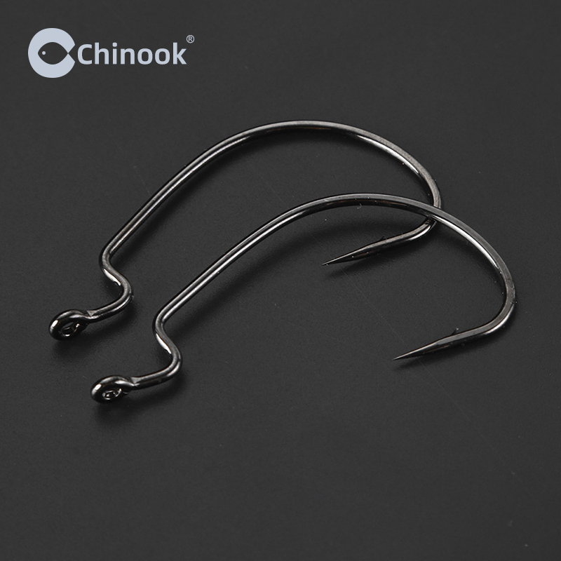 Chinook 20pcs Wide worm Texan  - Fishing Hook Offset review and price