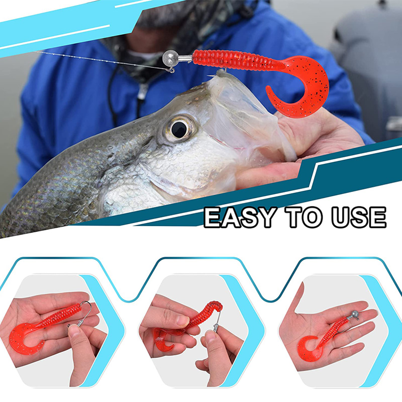 100PCS Fishing Hooks Lead Jig  - Fishing Hook Offset review and price