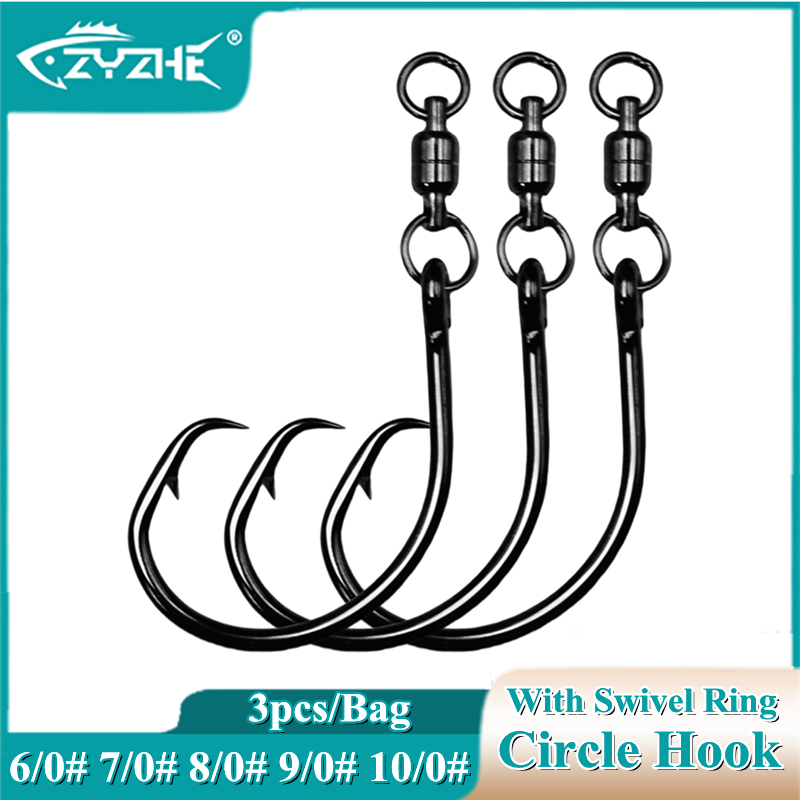 ZYZHE 3/6/9pcs Circle Hooks Wi - Fishing Hook Offset review and price