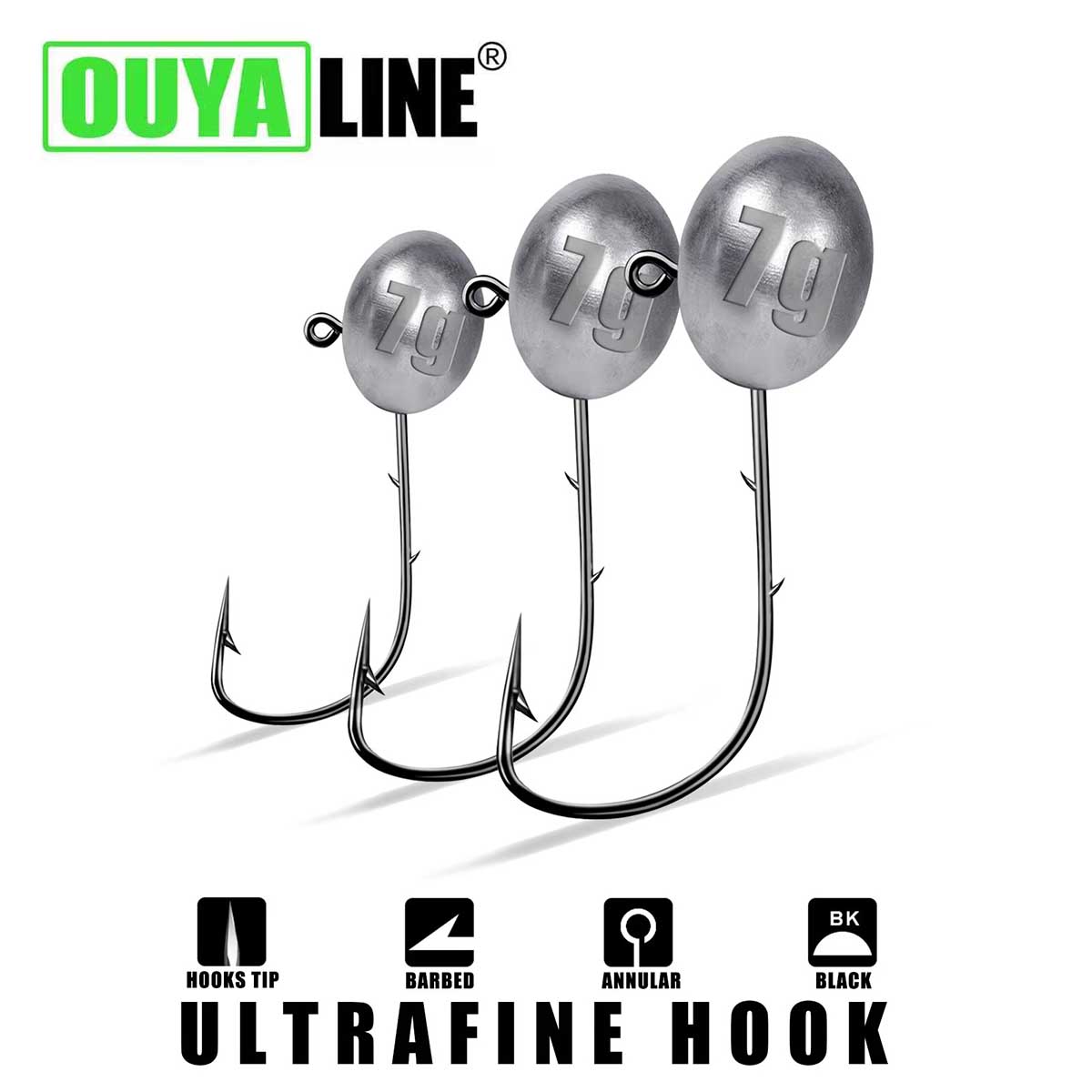 Jig Head Hook 1X Rockfish Ajin - Fishing Hook Offset review and price