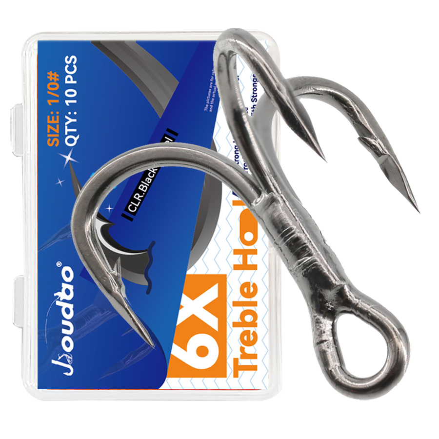6X Fishing Treble Hooks Black  - Fishing Hook Offset review and price