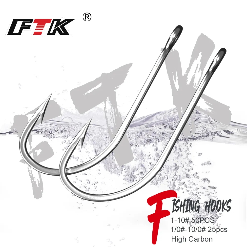 FTK Fishing Hooks 1-10#50PCS 1 - Fishing Hook Offset review and price